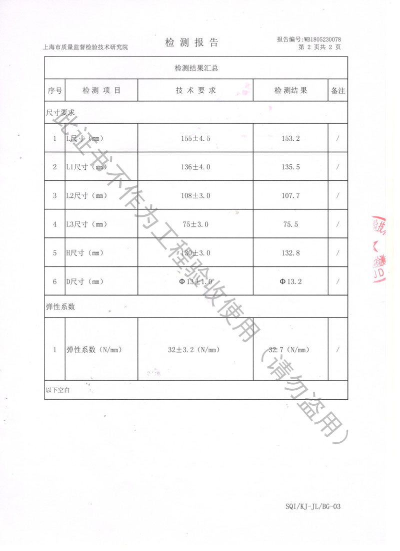 榮獲上海市質量監(jiān)督局頒發(fā)風機彈簧減震器檢驗報告