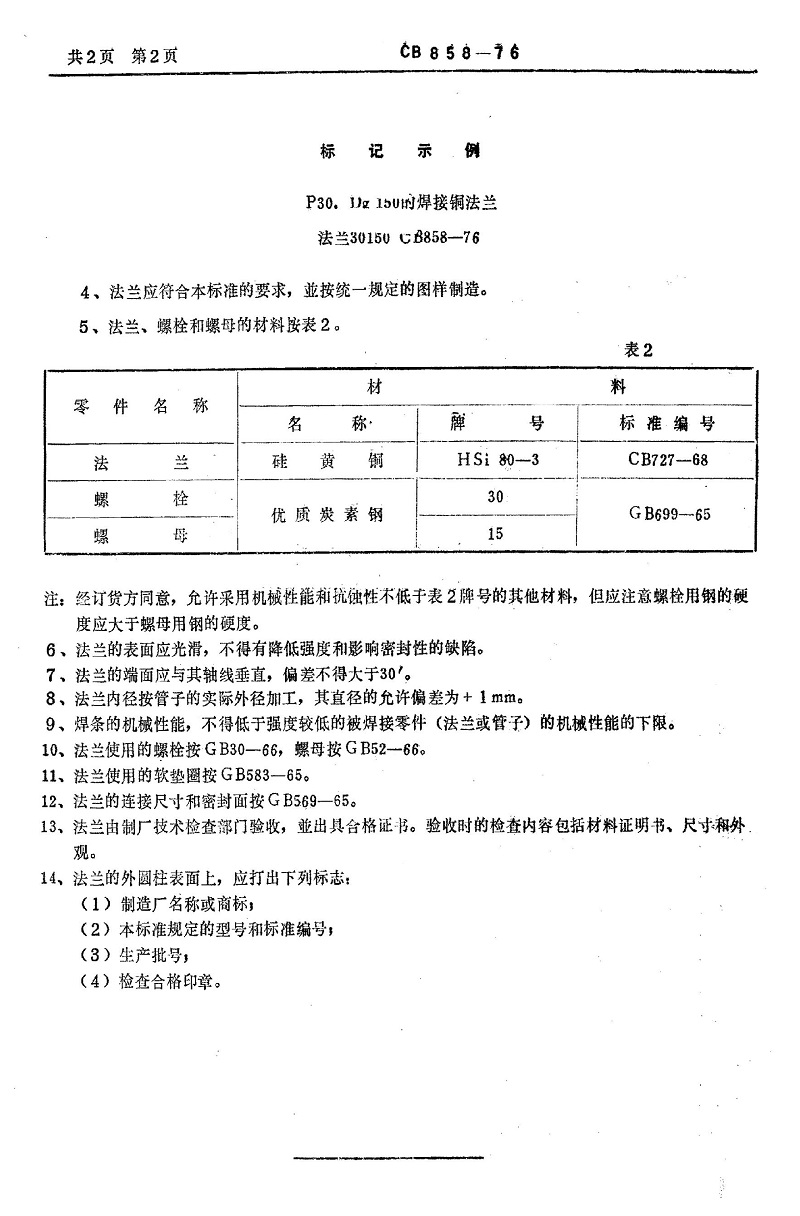 【法蘭標(biāo)準(zhǔn)】CB858-76 【法蘭標(biāo)準(zhǔn)】CB858-76